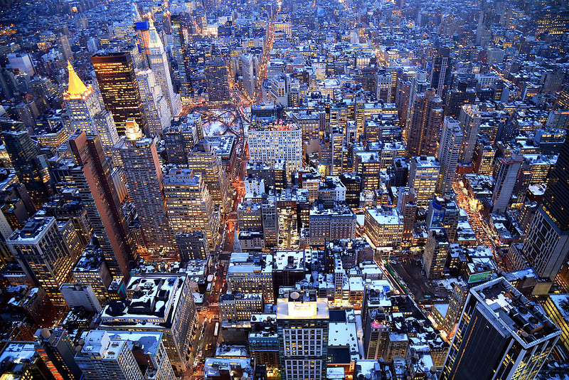 New-York Skyline by Night from The Empire State Building