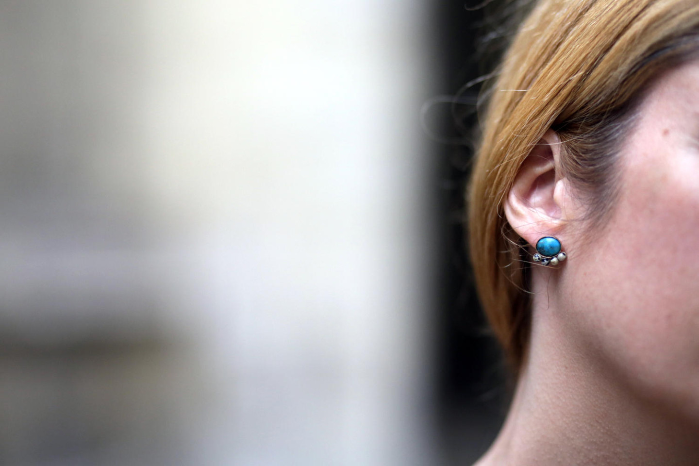 Boucle d'oreille turquoise