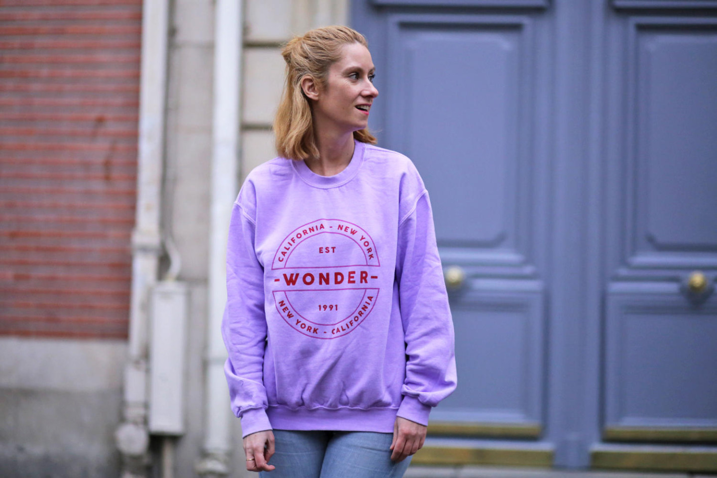 Sweat violet Urban Outfitters femme