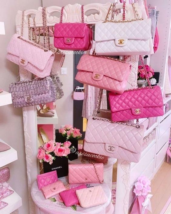 collection sac chanel vintage rose 