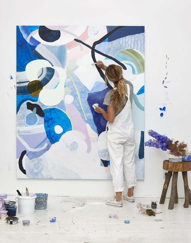 Kirra-Jamison-painting Photo by Derek Swalwell